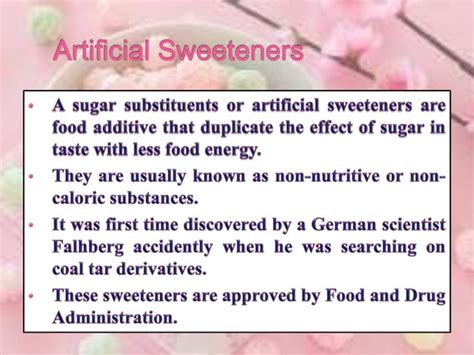 Introduction to Artificial Sweeteners