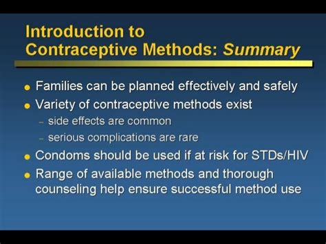 Introduction to Contraception Methods