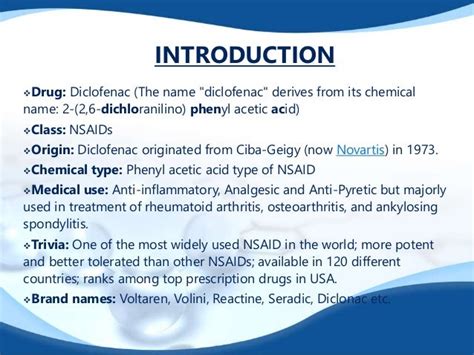 Introduction to Diclofenac