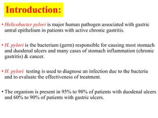 Introduction to H Pylori