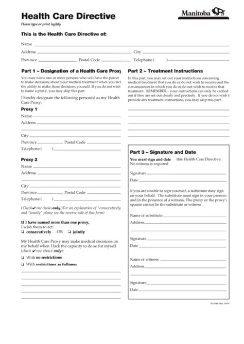 Introduction to Medical Directive Forms