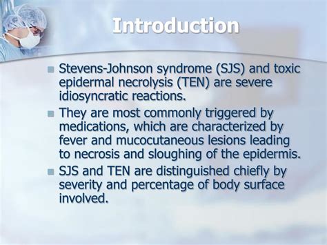 Introduction to Steven Johnson Syndrome