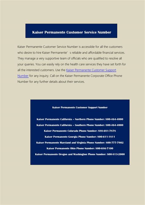 Kaiser Insurance Customer Service