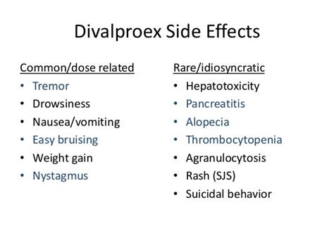 Less Common but Significant Side Effects