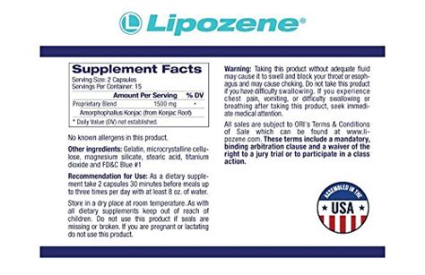 Lipozene ingredients