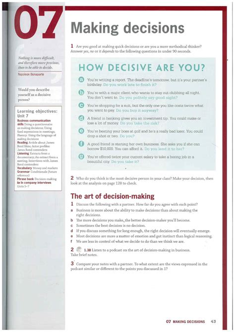Making an Informed Decision