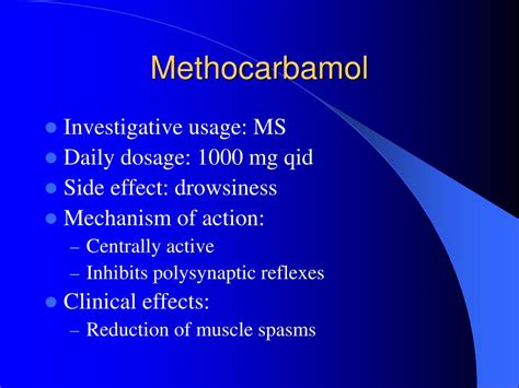 Managing Methocarbamol Sleepiness