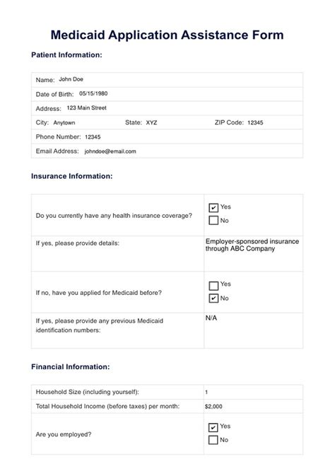 Medicaid Application