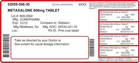 Metaxalone 800mg Muscle Relaxer