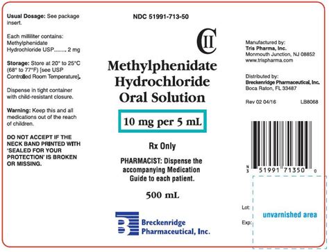 Methylphenidate Dosage and Administration