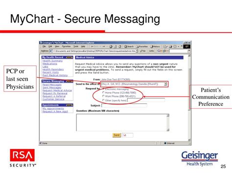 MyChart Secure Messaging