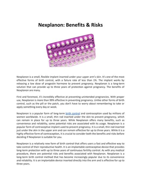 Nexplanon Benefits