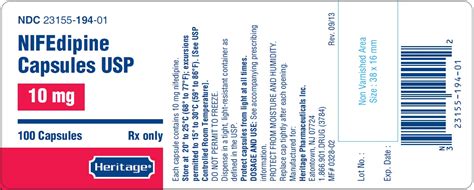 Nifedipine Storage and Disposal