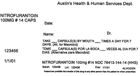 Nitrofurantoin Examples