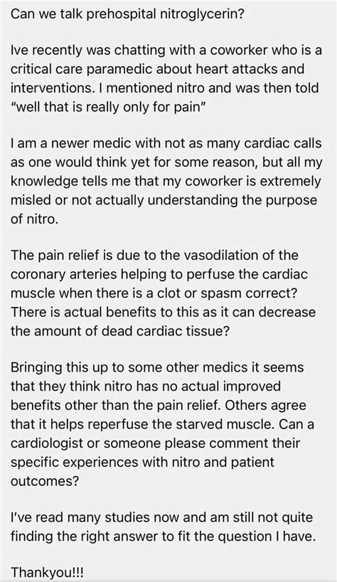 Benefits of Nitroglycerin
