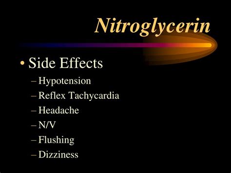 Nitroglycerin Side Effects Overview