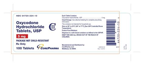 Oxicodona 5mg Tablet