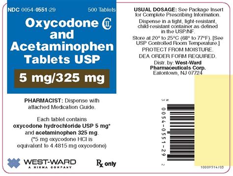 Oxycodone Acetaminophen Side Effects