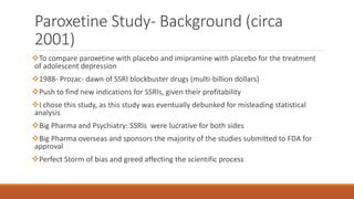 Paroxetine Statistical Data