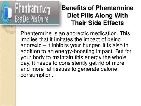 Phentermine Benefits