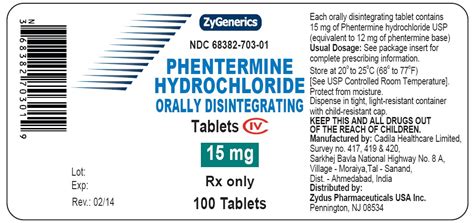 Phentermine Warnings