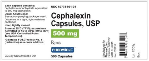 Potential Side Effects of Cephalexin 500mg