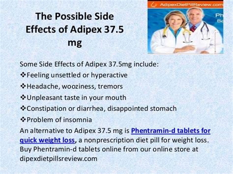 Potential Side Effects of Phentermine 37.5mg
