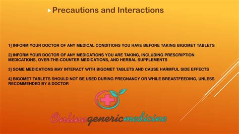 Precautions and Interactions