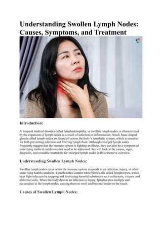 Preventing Swollen Lymph Nodes