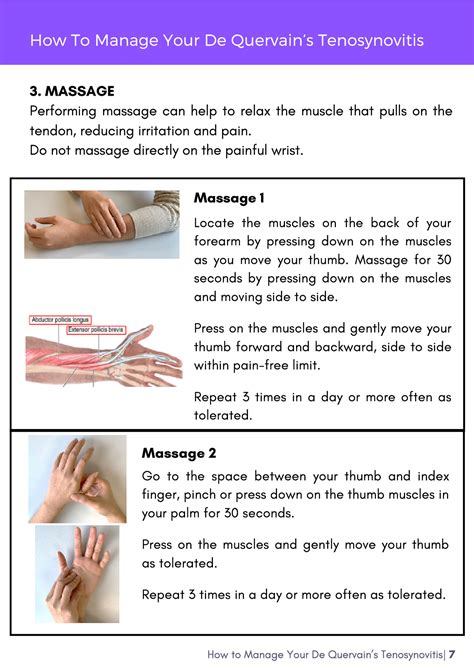 Prevention of De Quervain's Disease