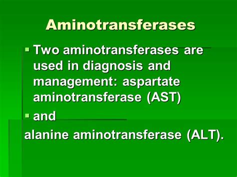 Prevention and Management Aspartate Aminotransferase