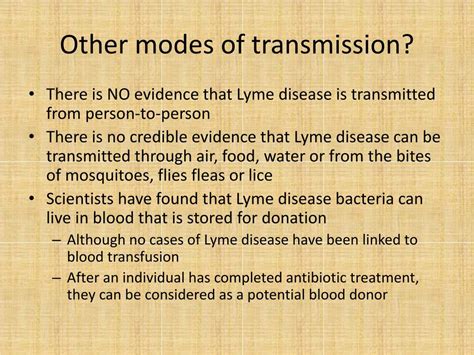Primary Modes of Lyme Disease