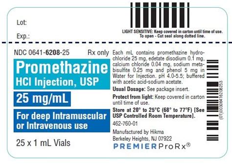 Promethazine Precautions