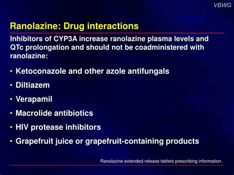 Ranolazine Interactions