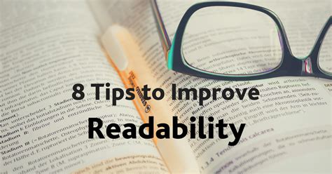 Tips for enhanced readability