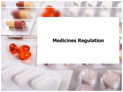 Regulation Of Medicines
