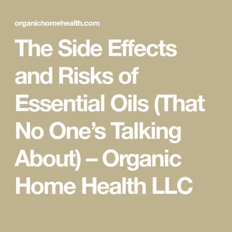 Risks and Side Effects of Essential Oils