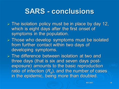 SARS Conclusion