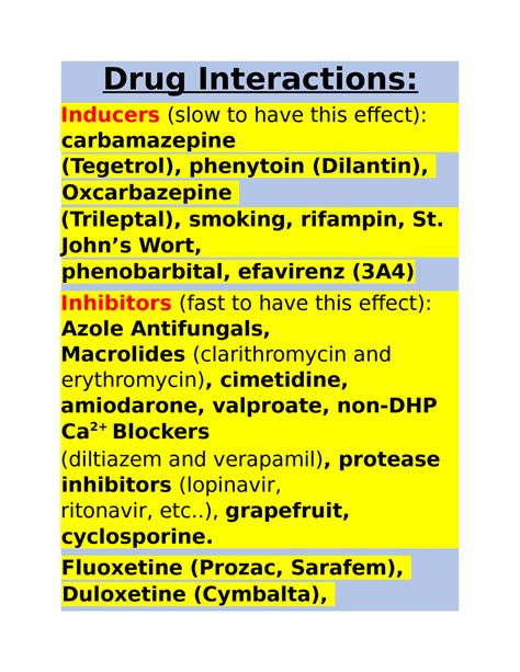 Side Effects and Interactions