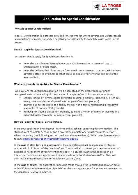 Special Considerations