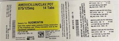 Statistical Data on Amoxicillin Clav
