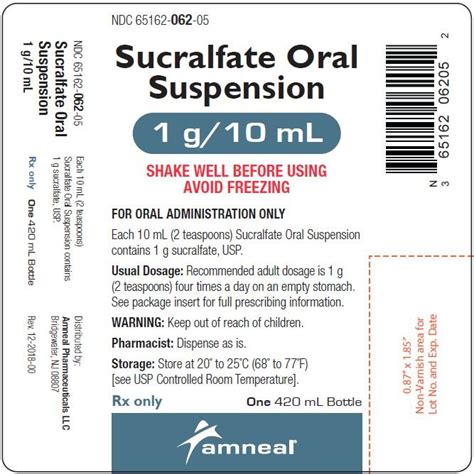 Sucralfate Oral Suspension Side Effects