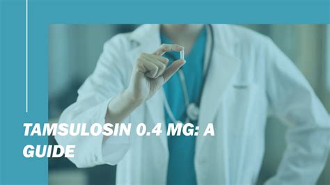 Tamsulosin 0.4mg Benefits
