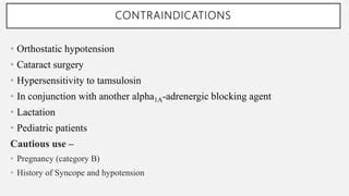 Tamsulosin Contraindications