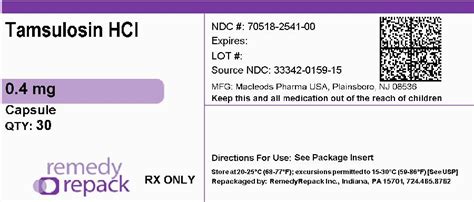 Tamsulosin Precautions
