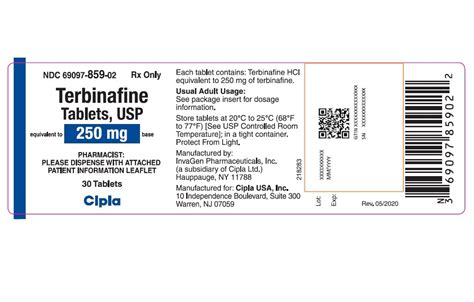Terbinafine 250mg Tablet Information