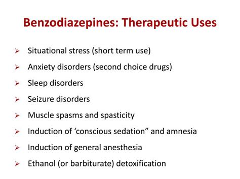 Therapeutic Uses of Diazepam
