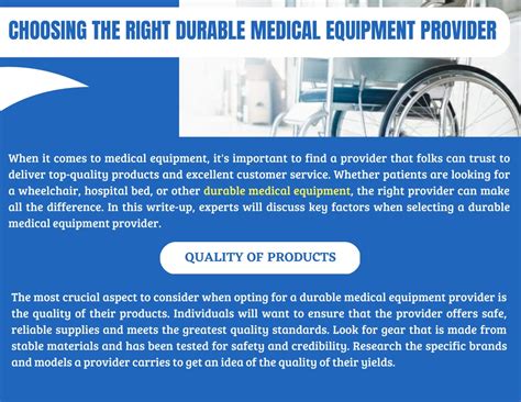 Tips for Selecting Durable Medical Equipment