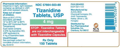 Tizanidine Dosage and Administration