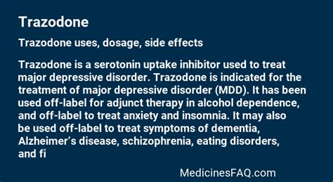 Frequently Asked Questions about Trazodone